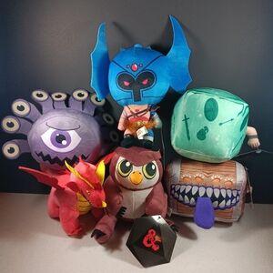 Dungeons & Dragons Set of 6 Magical Game Plush Stuffed Animal Doll Toy Rare
